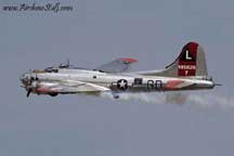 One of the 15 B-25's flying at the air show